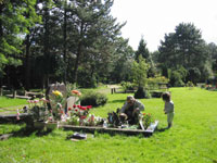 placing poem on the grave
