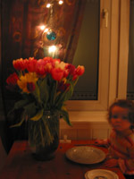 Leora en tulpen