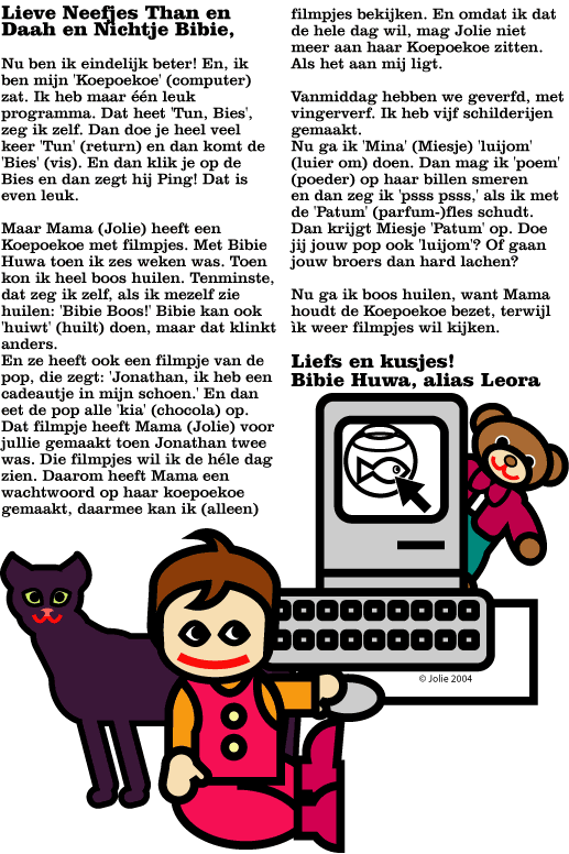 Leora wil filmpjes kijken