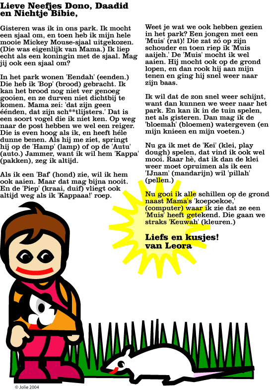 Leora ziet een rat