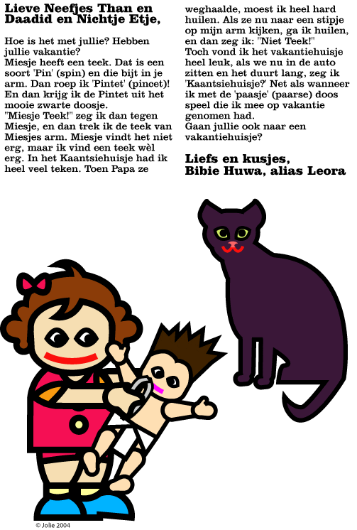 Miesje heeft een teek